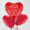 Personalised Valentine’s Day Heart Balloon Bunch