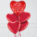 Personalised Valentine’s Day Heart Balloon Bunch