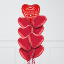 Personalised Valentine’s Day Heart Balloon Bunch