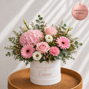 Personalised Blush Rose Thank You Hat Box