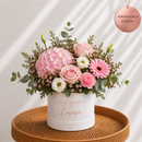 Personalised Blush Rose Thank You Hat Box