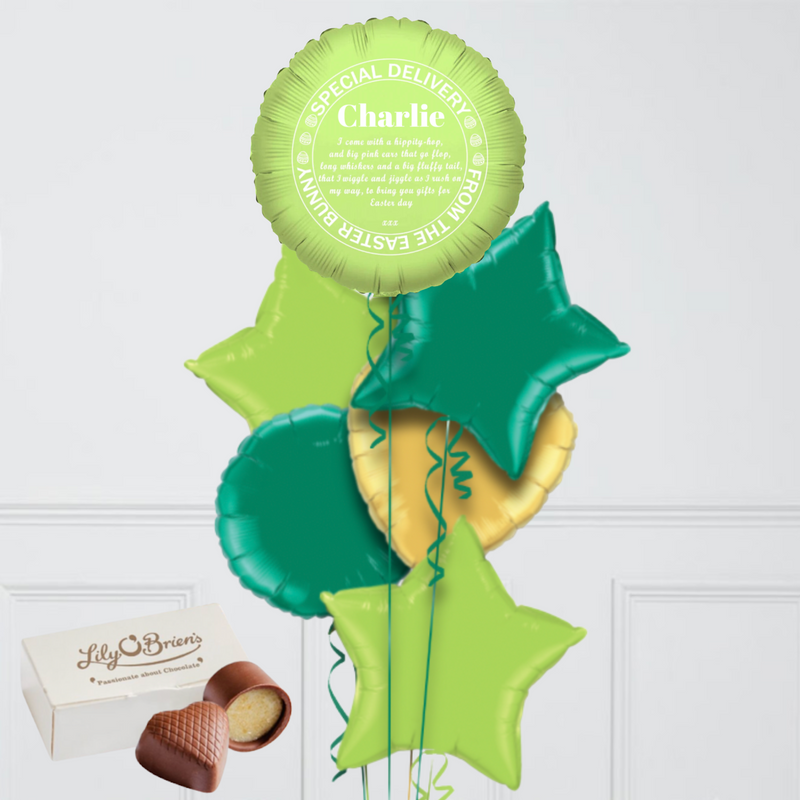 Personalised Special Delivery Easter Balloon and Free Chocolate