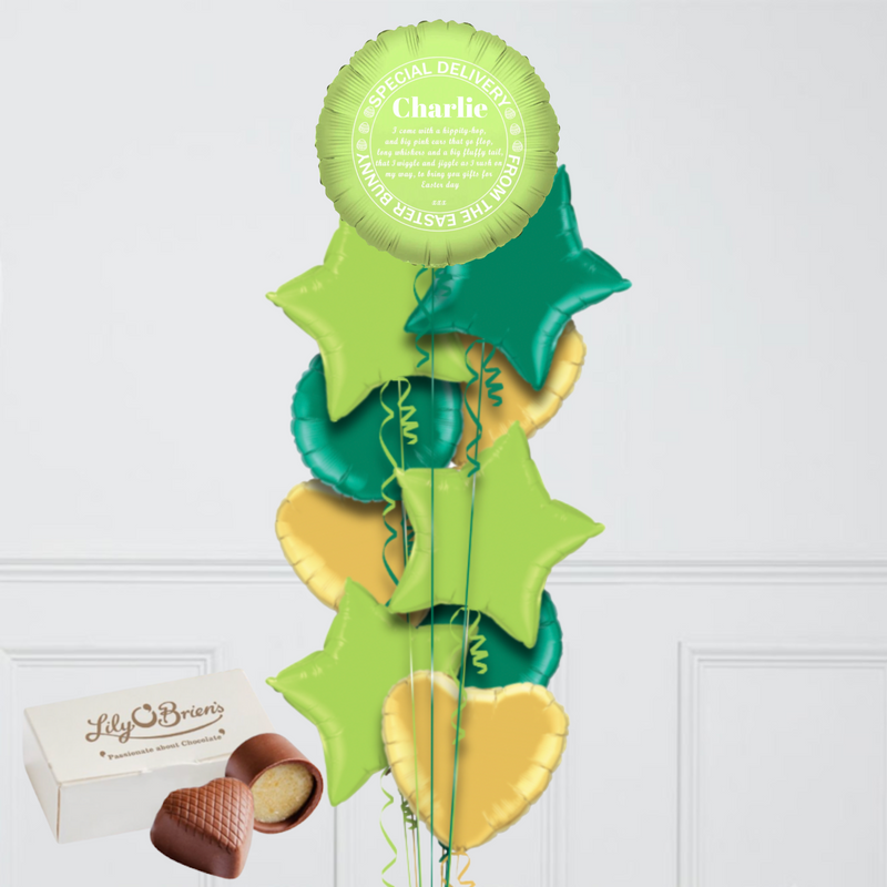 Personalised Special Delivery Easter Balloon and Free Chocolate