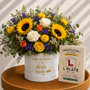 Personalised Sunshine Hat Box & Congratulations Card