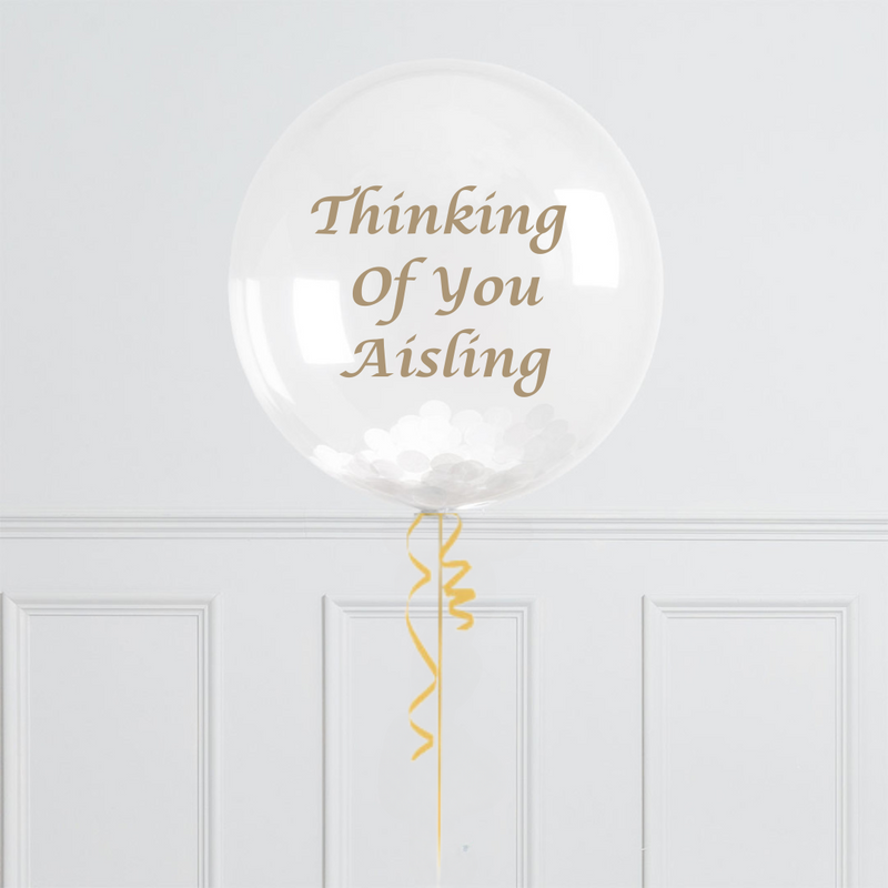 Personalised Thinking Of You Confetti Bubble Balloon