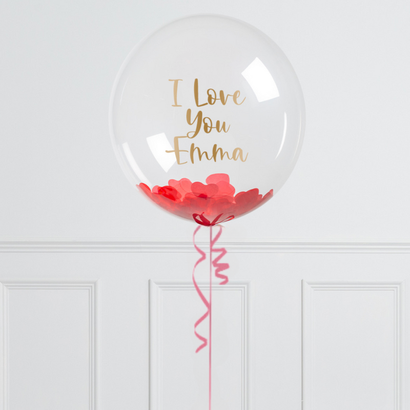 Personalised Valentine's Day Confetti Bubble Balloon