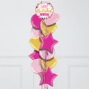 Pink Happy Birthday Inflated Foil Balloons