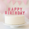 Pink Happy Birthday Pick Glitter Candles