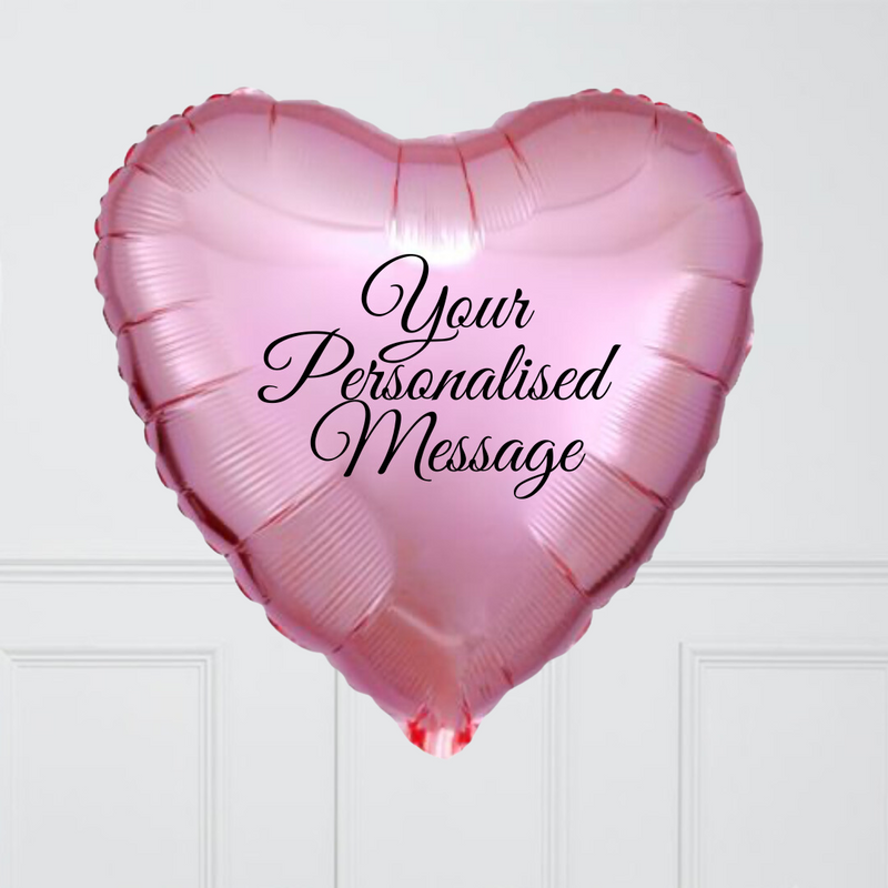 Pink Heart Personalised Inflated Foil Balloon