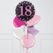 Pink Holographic 18th Birthday Inflated Foil Balloon Bunch