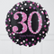 Pink Holographic 30th Birthday Inflated Foil Balloon Bunch