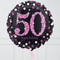 Pink Holographic 50th Birthday Inflated Foil Balloon Bunch