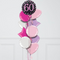 Pink Holographic 60th Birthday Inflated Foil Balloon Bunch