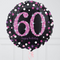 Pink Holographic 60th Birthday Inflated Foil Balloon Bunch