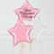 Pink Personalised Star Inflated Foil Balloon Bunch