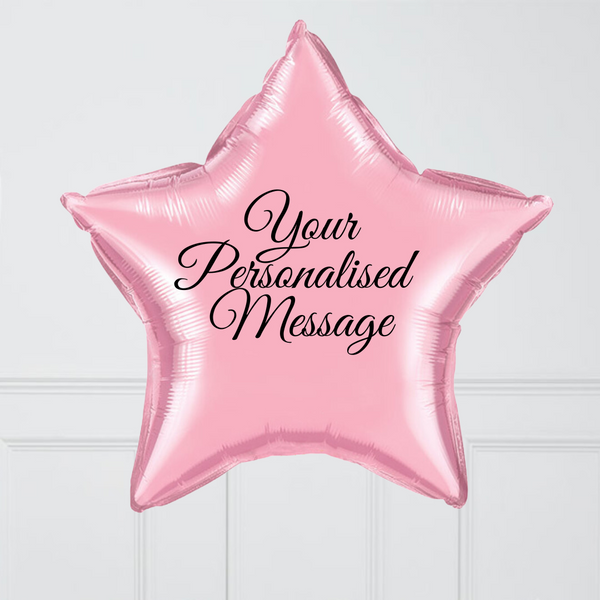 Pink Star Personalised Foil Balloon