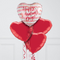 Pink Stripes Happy Valentine's Day Hearts Inflated Foil Balloon Bunch