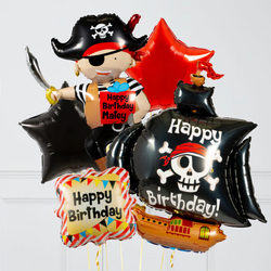 Pirate Inflated Large Balloon Bunch