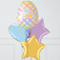 Pretty Plaid Easter Egg Hearts Inflated Foil Balloon Bunch