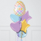 Pretty Plaid Easter Egg Hearts Inflated Foil Balloon Bunch