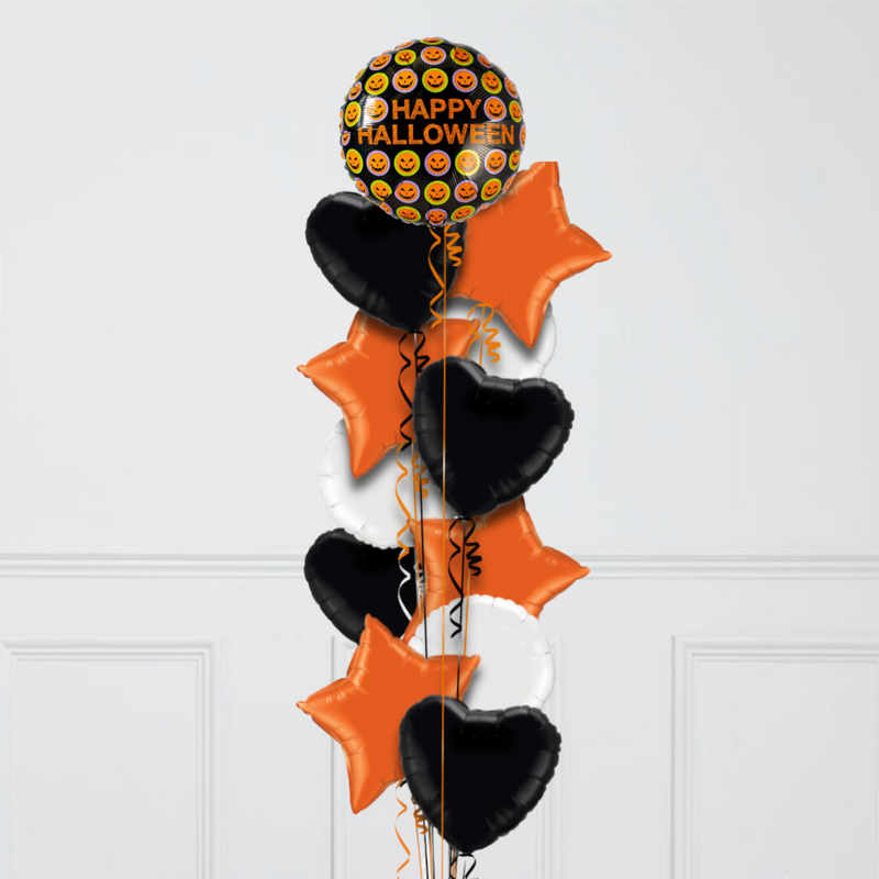 Pumpkin Faces Happy Halloween Foil Balloon Bunch