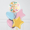 Rainbow Butterfly Happy Mother's Day Hearts Inflated Foil Balloon Bunch