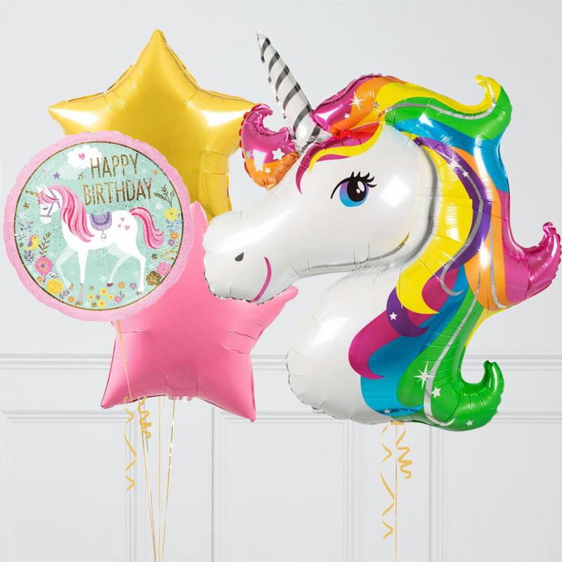 Rainbow Unicorn Birthday Balloon Package