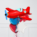 Red Aerplane Inflated Foil Balloon Bouquet