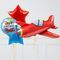 Red Plane Inflated Balloon Package