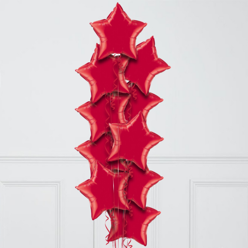 Red Stars Balloon Bouquet