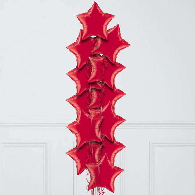 Red Stars Balloon Bouquet