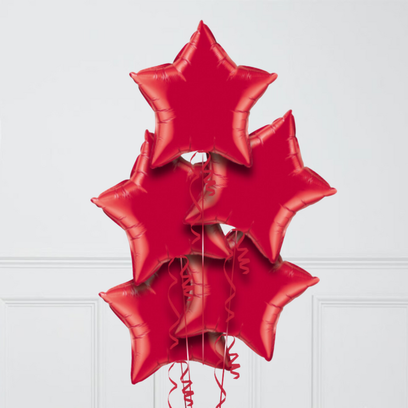 Red Stars Balloon Bouquet