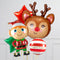 Reindeer & Elf Christmas Balloon Bunch