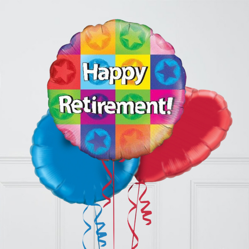 Retirement Colourful Inflated Foil Balloons