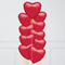 A Dozen Red Hearts Inflated Foil Balloons