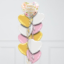 Rose Gold Floral Happy Mother's Day Inflated Foil Balloon Bunch