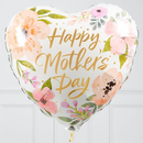 Rose Gold Floral Happy Mother's Day Inflated Foil Balloon Bunch