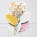 Rose Gold Floral Happy Mother's Day Inflated Foil Balloon Bunch