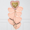 Rose Gold Hearts Valentine's Day Inflated Foil Balloons