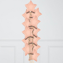 Rose Gold Pastel Stars Inflated Foil Bunch