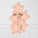 Rose Gold Pastel Stars Inflated Foil Bunch