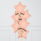 Rose Gold Pastel Stars Inflated Foil Bunch