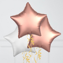 Rose Gold Pastel Stars Inflated Foil Bunch