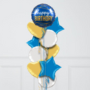 Royal Blue Happy Birthday Balloon Bouquet