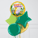 Safari Tropical Happy Birthday Inflated Foil Balloon Bunch