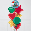 Santa Gnome Merry Christmas Foil Balloon Bunch