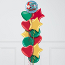 Santa Gnome Merry Christmas Foil Balloon Bunch