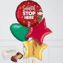 Santa Stop Here for Christmas Foil Balloon Bunch