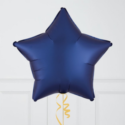 Sapphire Blue Stars Inflated Foil Balloon Bunch