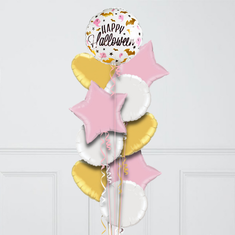 Satin Black Glam Bats Foil Balloon Bunch